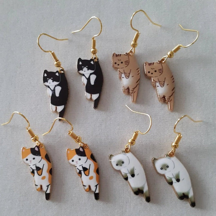 Dangling Cat Earrings