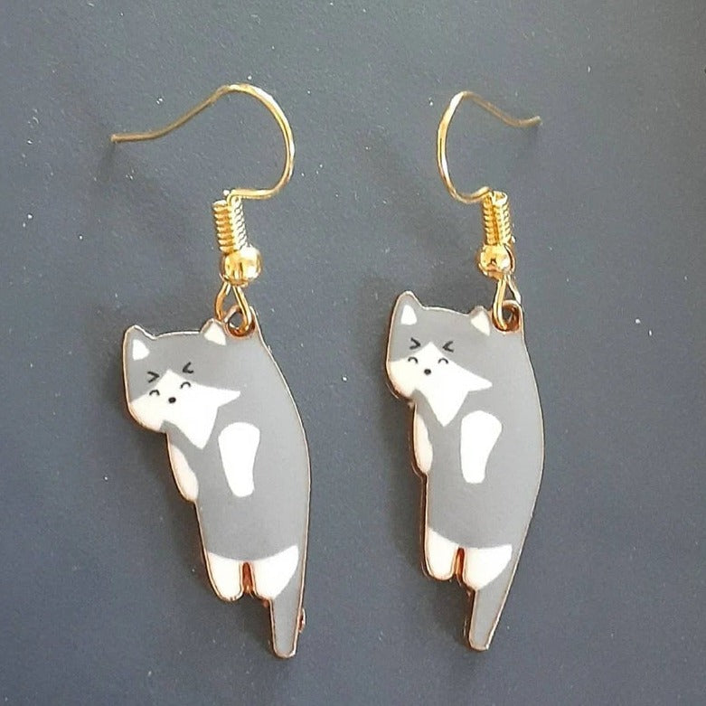 Dangling Cat Earrings