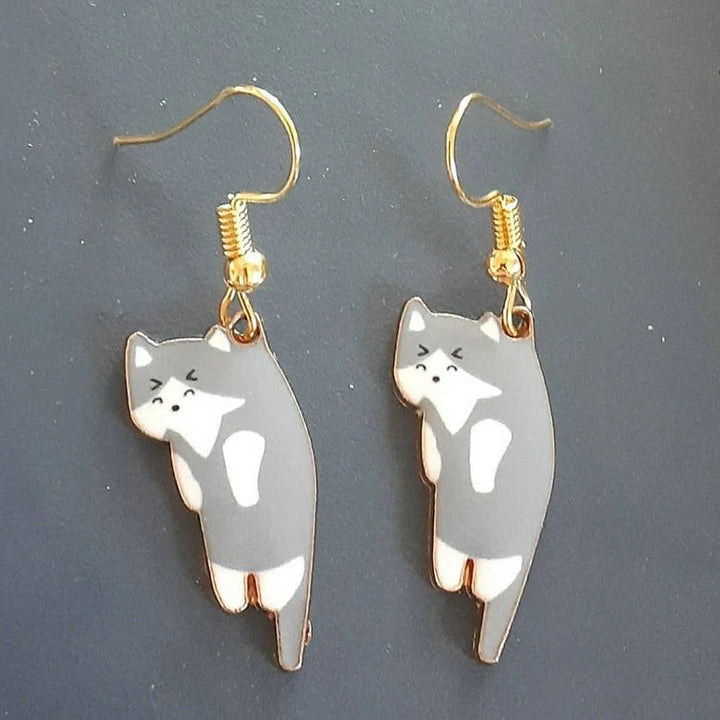 Dangling Cat Earrings