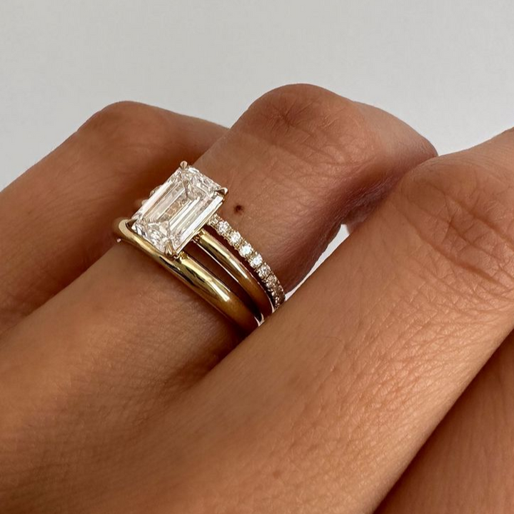 Elegant Simple Zirconia Ring Set