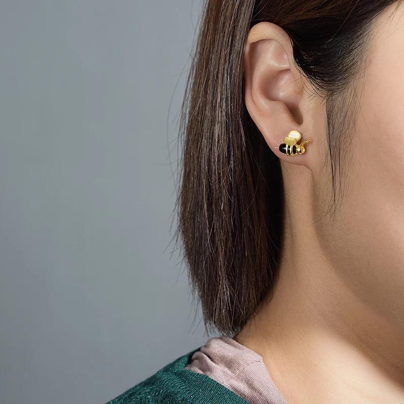 Bee and Honey Stud Earrings