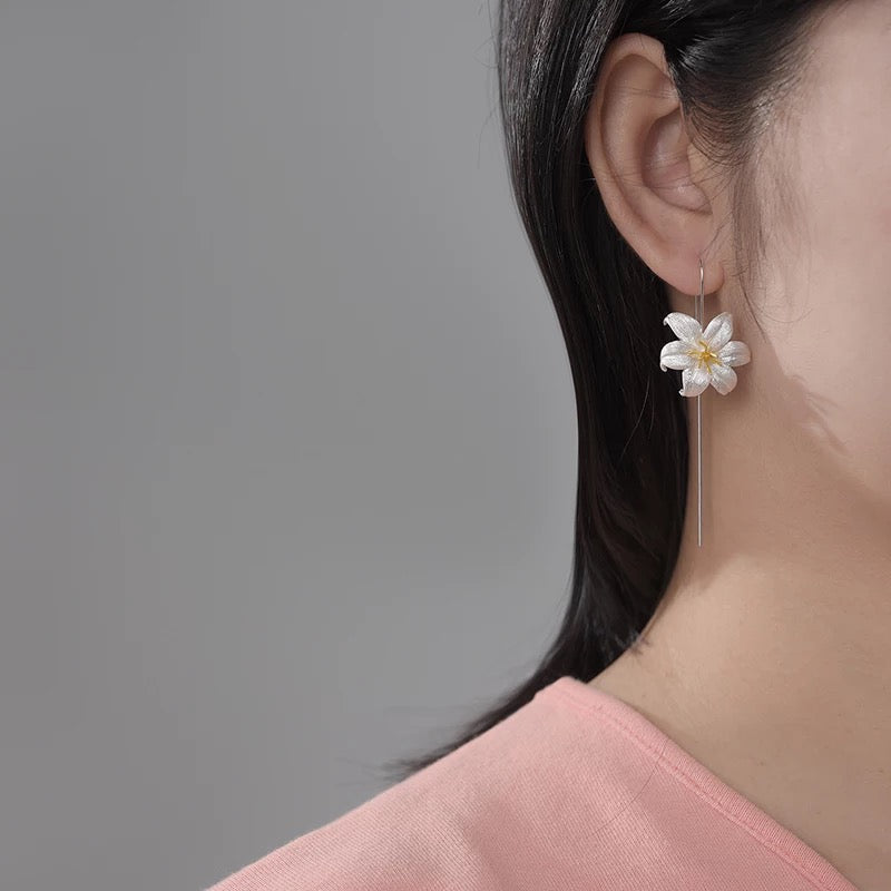 Lily Flower Dangle Earrings