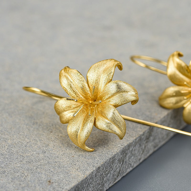 Lily Flower Dangle Earrings