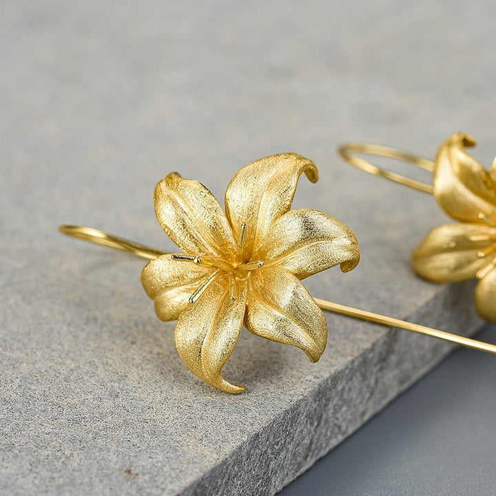 Lily Flower Dangle Earrings