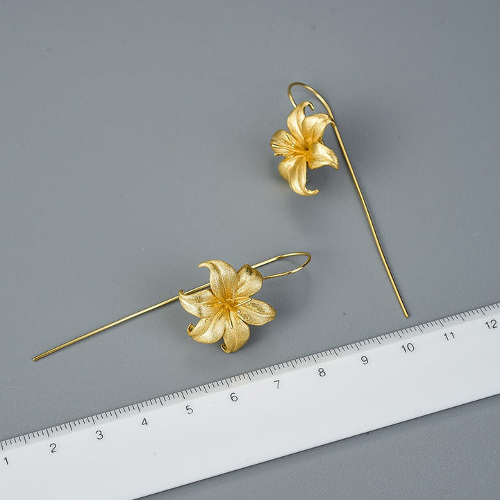 Lily Flower Dangle Earrings