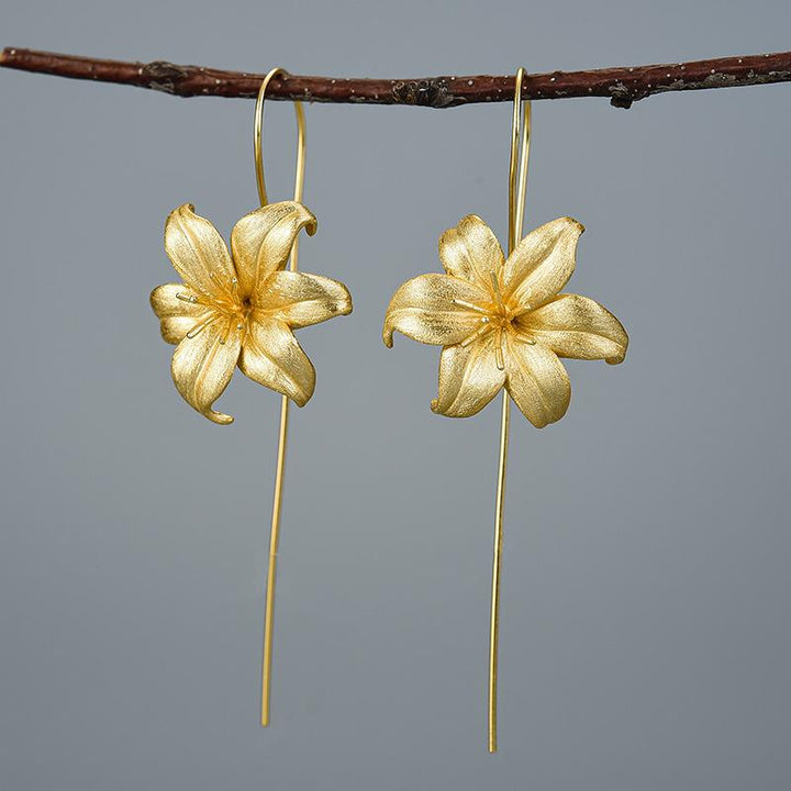 Lily Flower Dangle Earrings