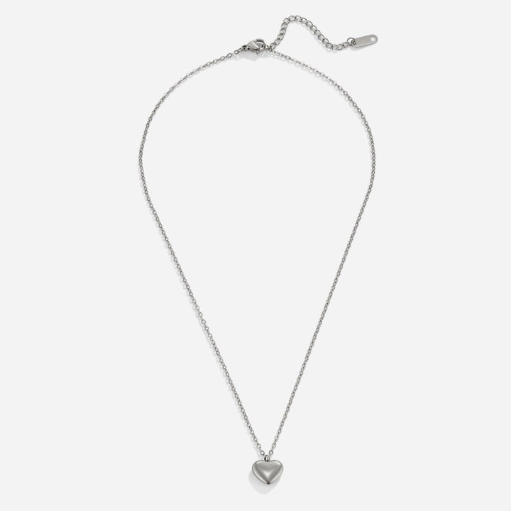 Full Heart Silver Necklace
