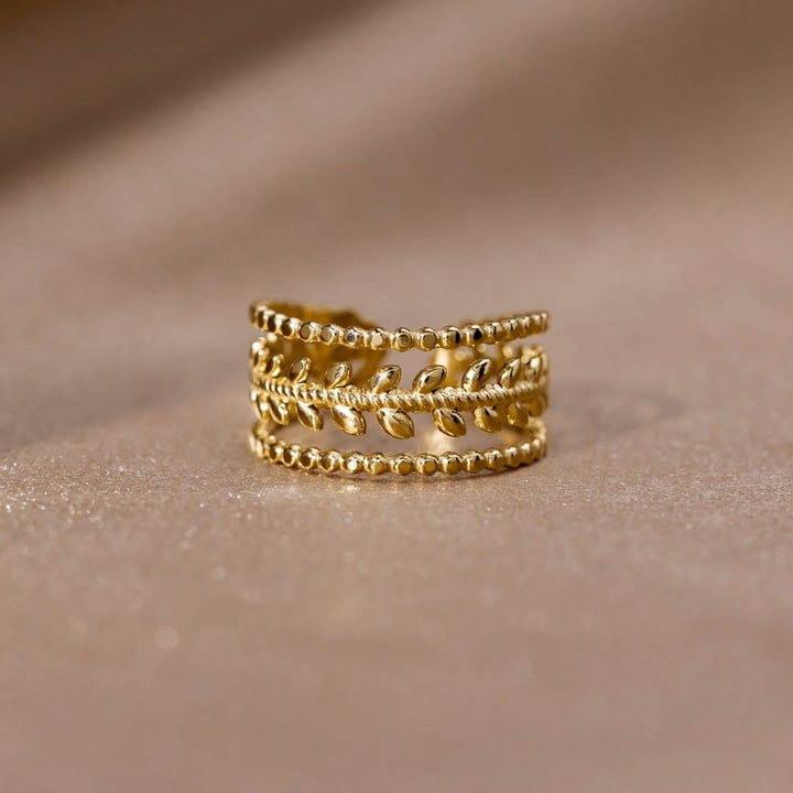 Layered Gold Leaf Ring