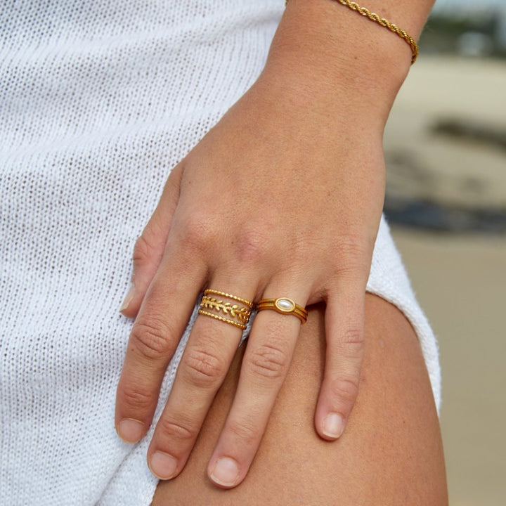 Layered Gold Leaf Ring