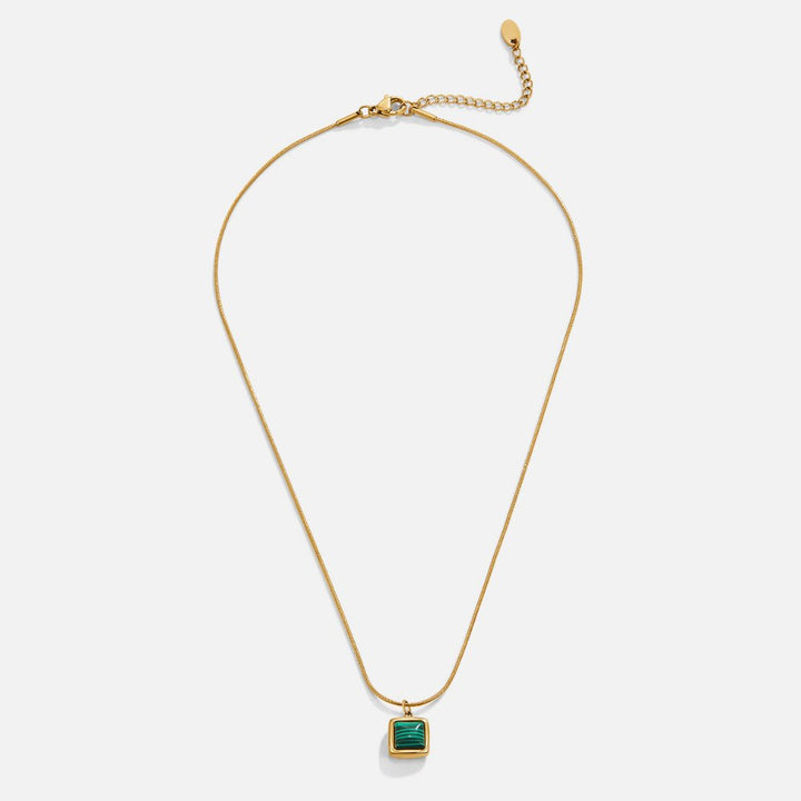 Deep Green Pendant Necklace