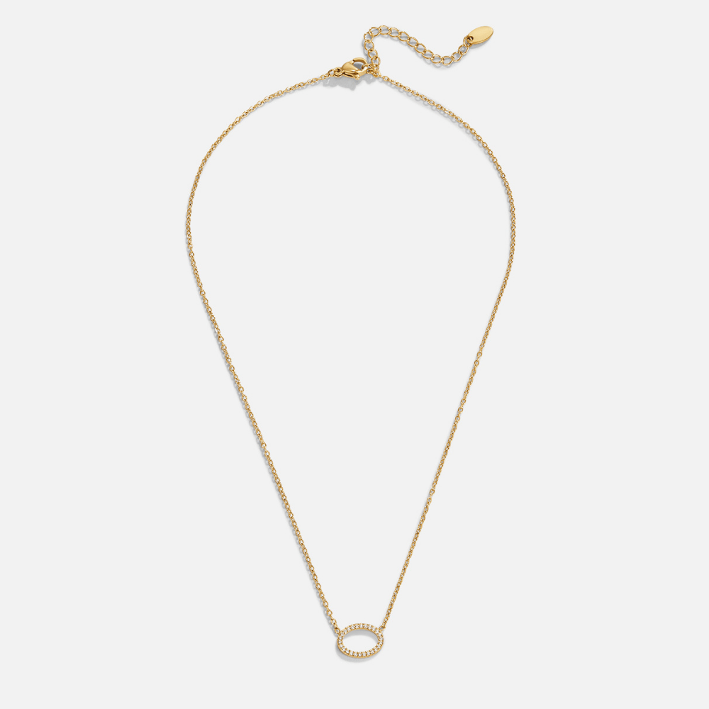 Oval Crystal Necklace